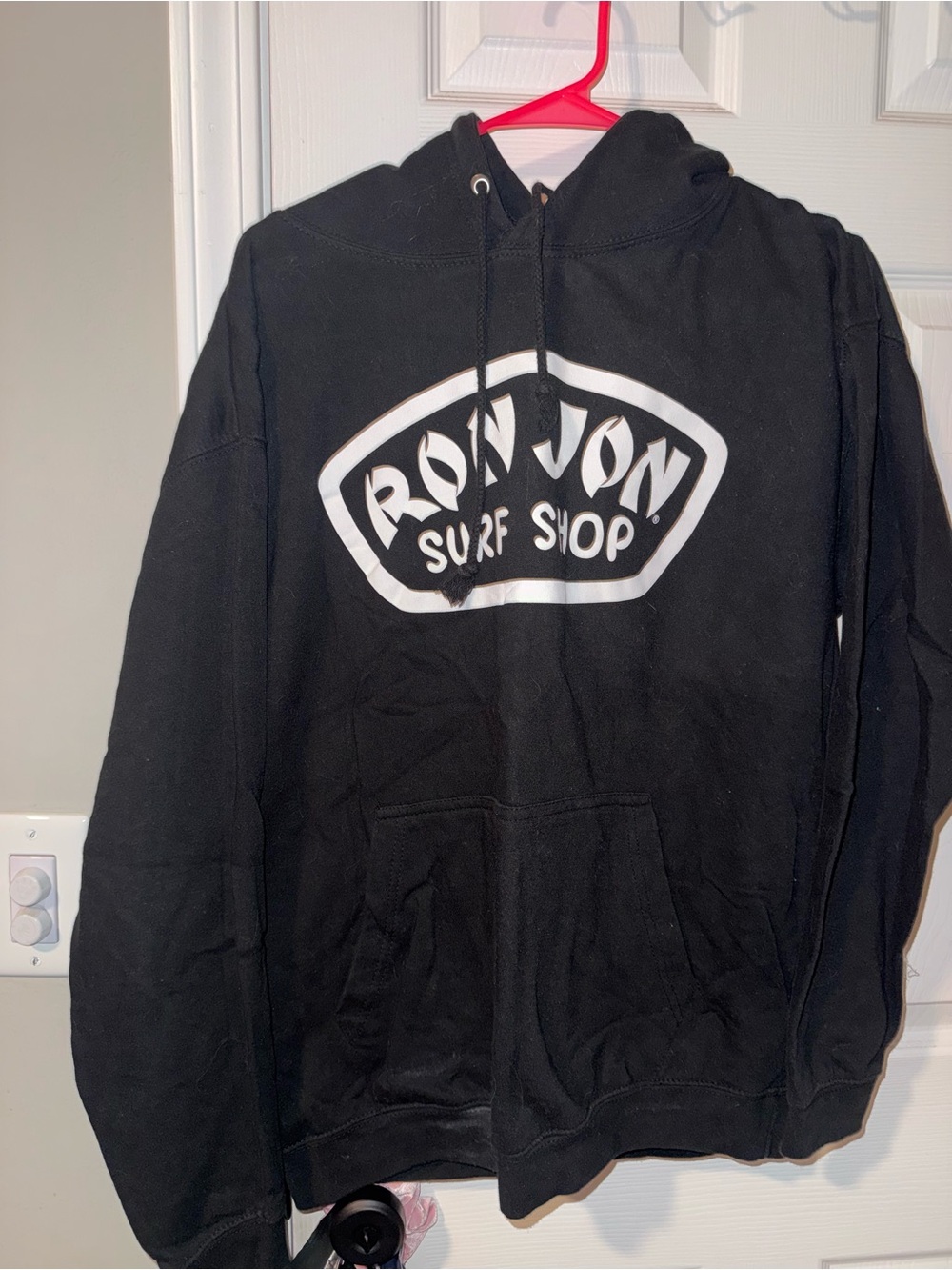 Ron Jon Black Hoodie with White Logo